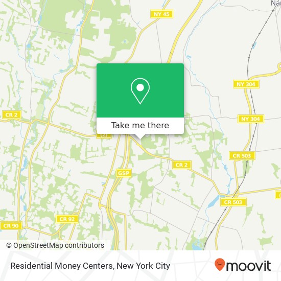 Residential Money Centers map