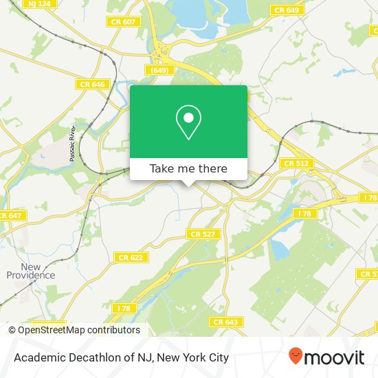 Academic Decathlon of NJ map