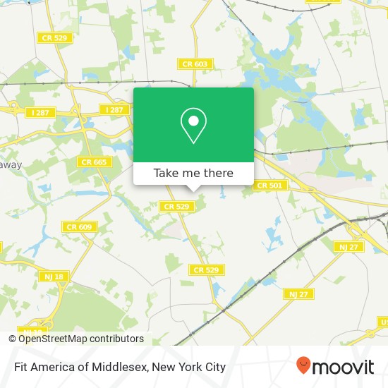 Fit America of Middlesex map