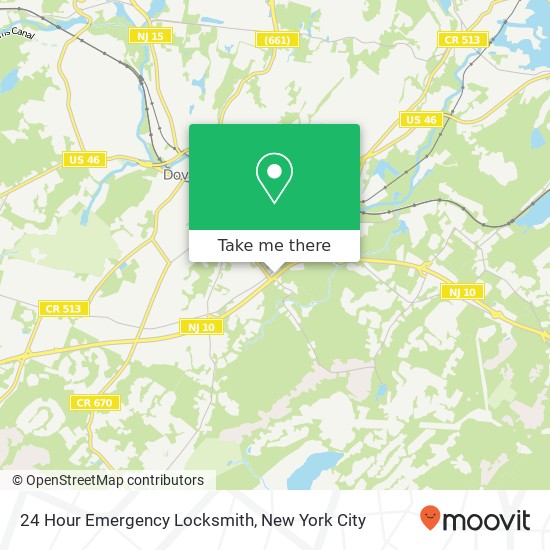 24 Hour Emergency Locksmith map