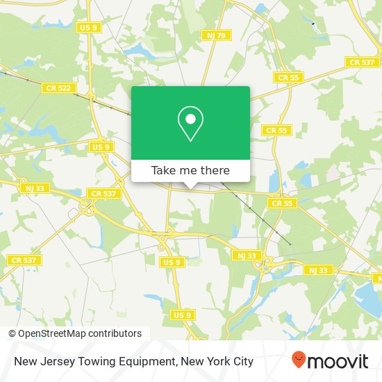 Mapa de New Jersey Towing Equipment