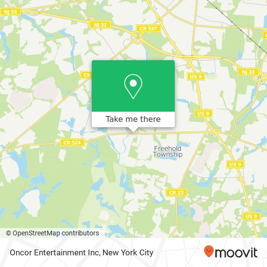 Mapa de Oncor Entertainment Inc