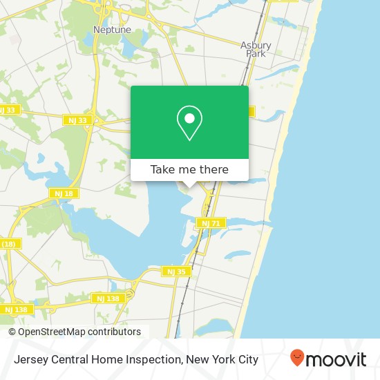 Mapa de Jersey Central Home Inspection