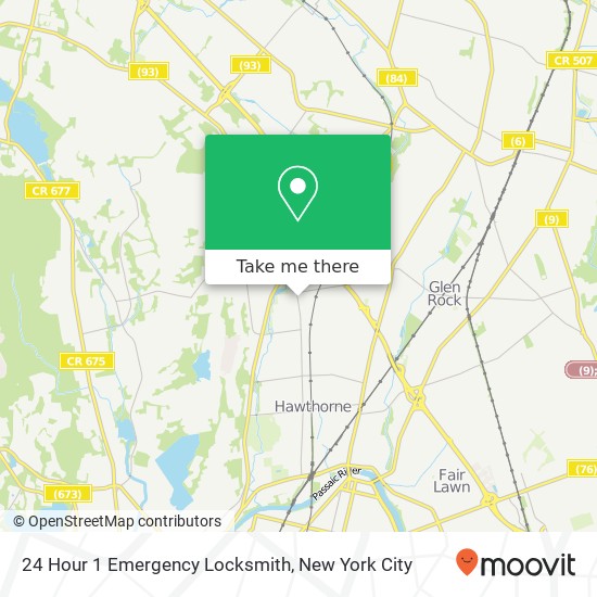 24 Hour 1 Emergency Locksmith map