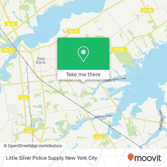 Little Silver Police Supply map