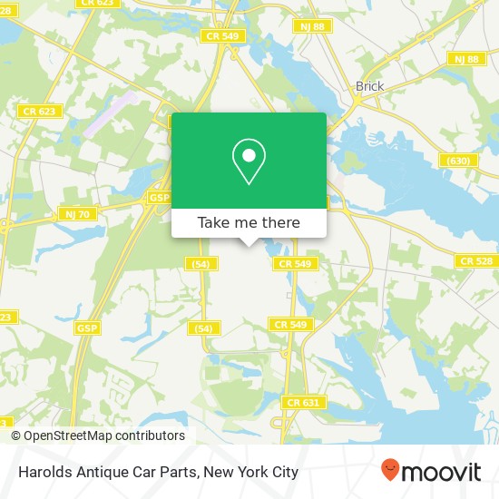 Harolds Antique Car Parts map