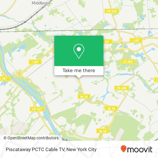 Mapa de Piscataway PCTC Cable TV