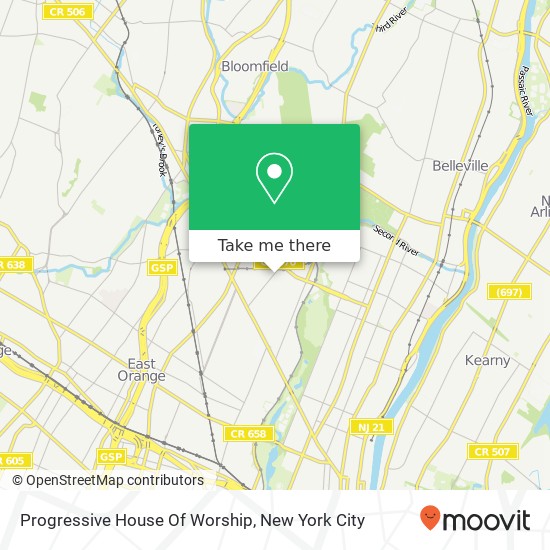 Progressive House Of Worship map