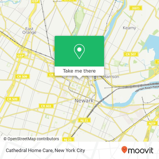 Cathedral Home Care map