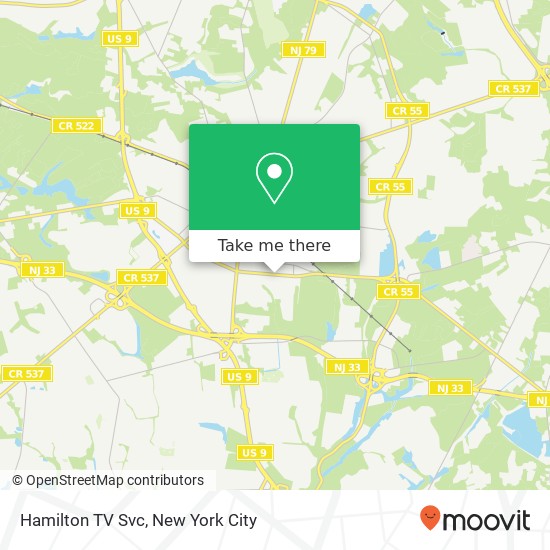 Hamilton TV Svc map