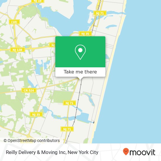 Reilly Delivery & Moving Inc map