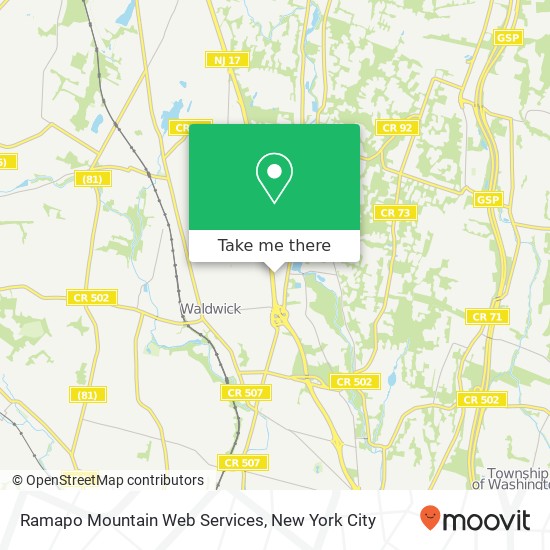 Ramapo Mountain Web Services map