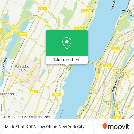 Mapa de Mark Elliot KORN Law Office