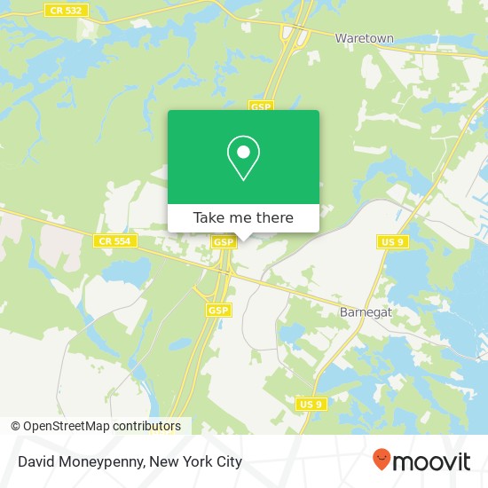 David Moneypenny map