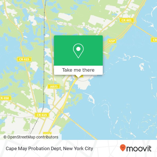 Cape May Probation Dept map
