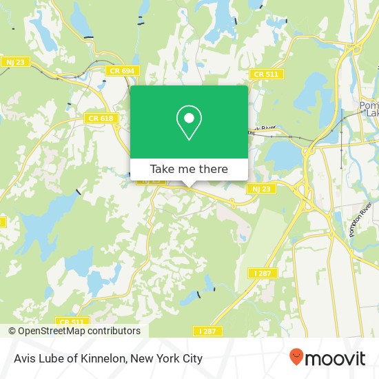 Avis Lube of Kinnelon map