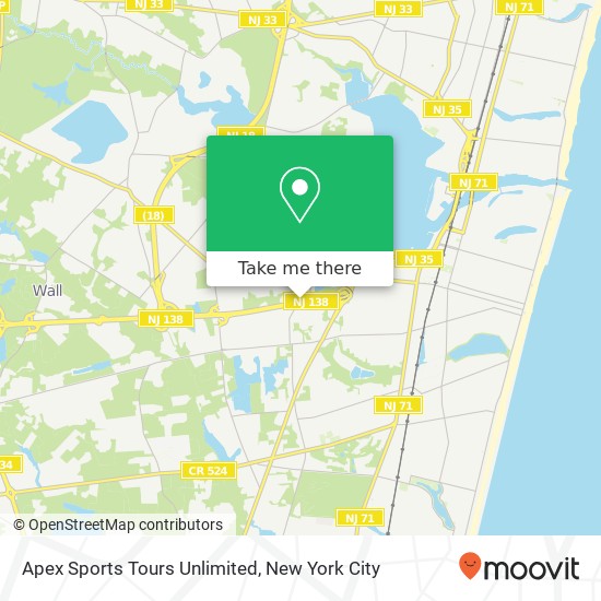 Apex Sports Tours Unlimited map