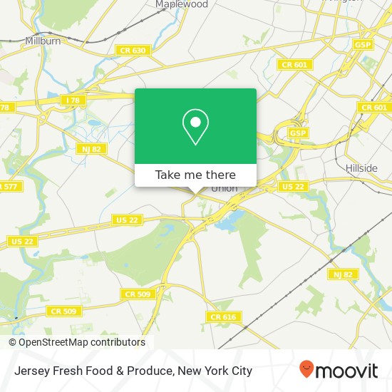 Mapa de Jersey Fresh Food & Produce