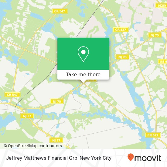 Mapa de Jeffrey Matthews Financial Grp