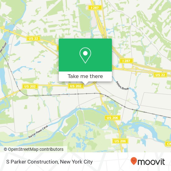 S Parker Construction map