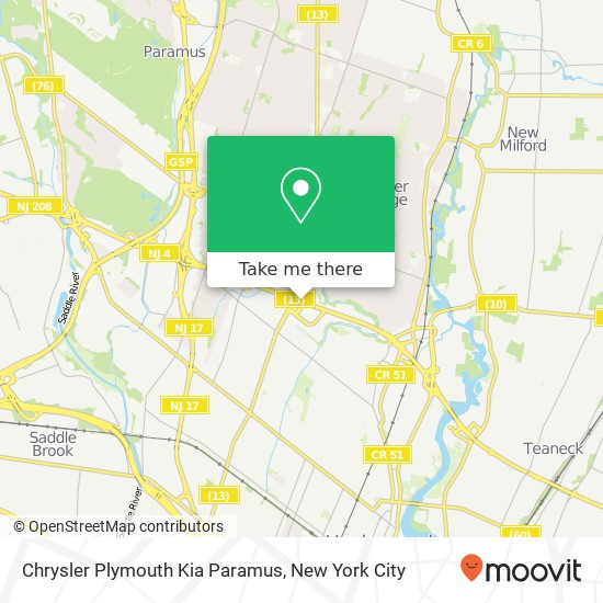 Mapa de Chrysler Plymouth Kia Paramus
