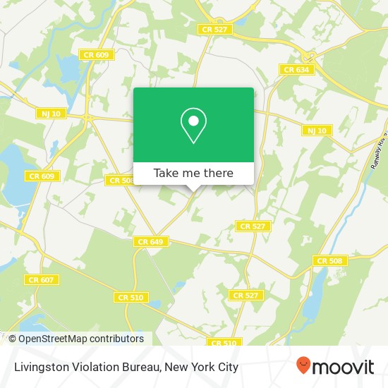 Livingston Violation Bureau map