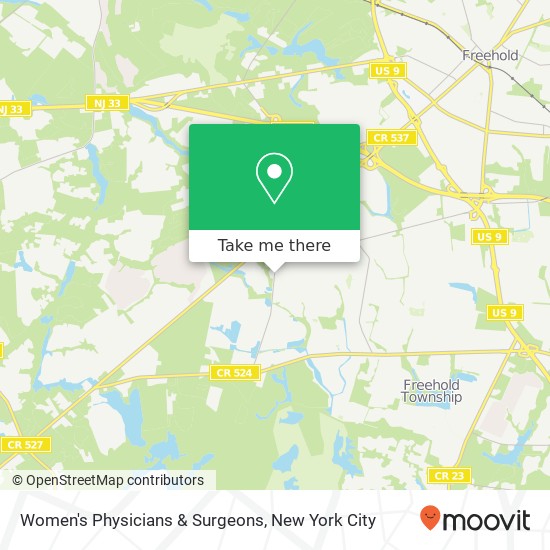 Women's Physicians & Surgeons map