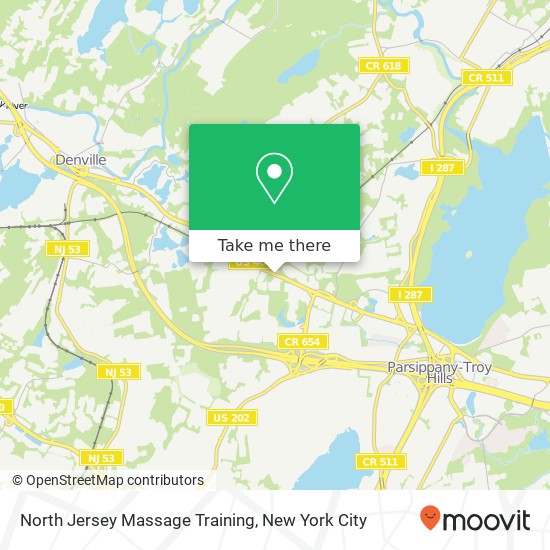 North Jersey Massage Training map