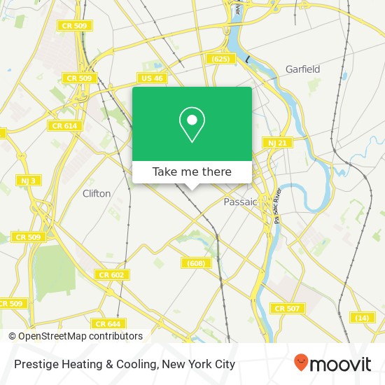 Prestige Heating & Cooling map