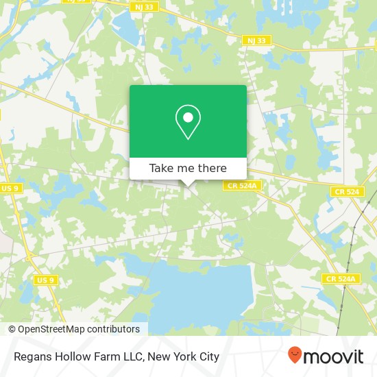 Mapa de Regans Hollow Farm LLC