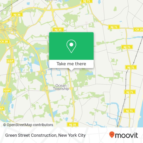 Mapa de Green Street Construction