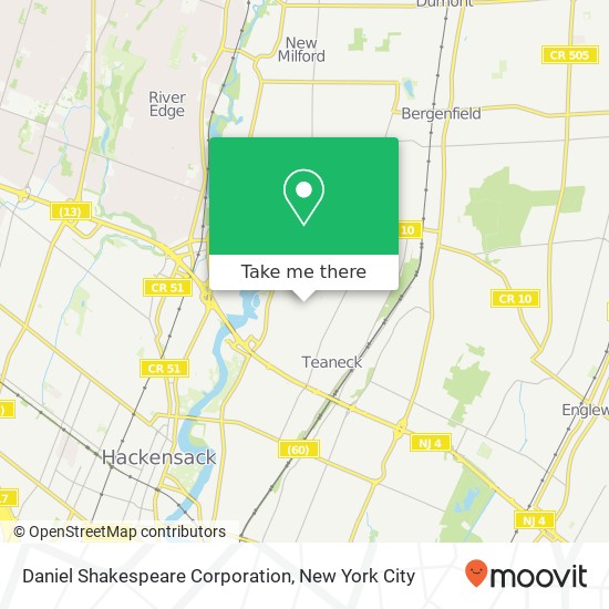 Daniel Shakespeare Corporation map