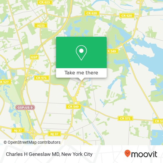 Charles H Geneslaw MD map