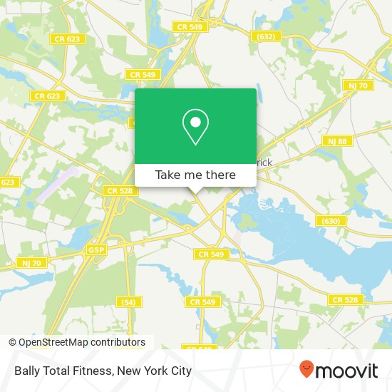 Bally Total Fitness map