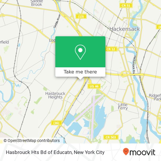 Hasbrouck Hts Bd of Educatn map