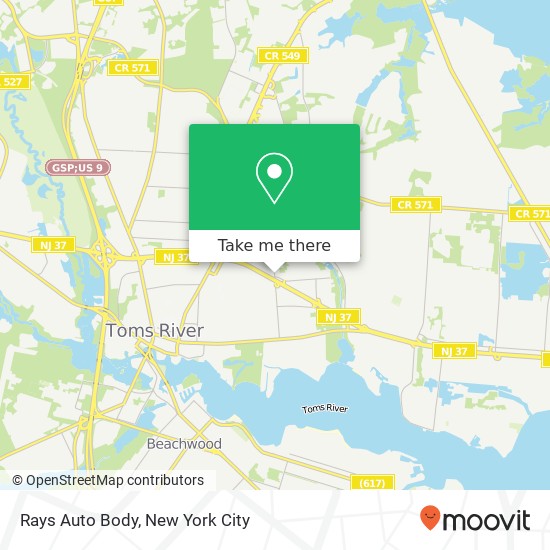 Rays Auto Body map