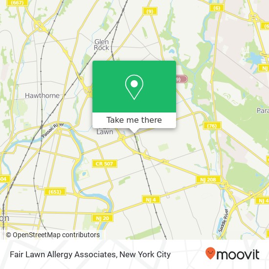 Fair Lawn Allergy Associates map