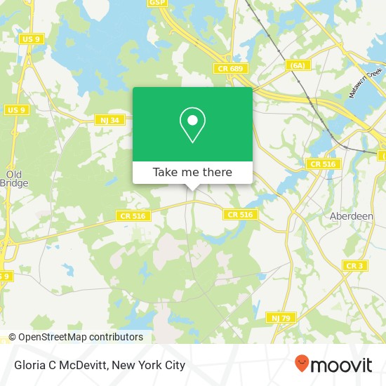 Gloria C McDevitt map