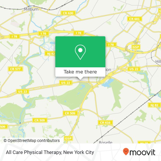 All Care Physical Therapy map