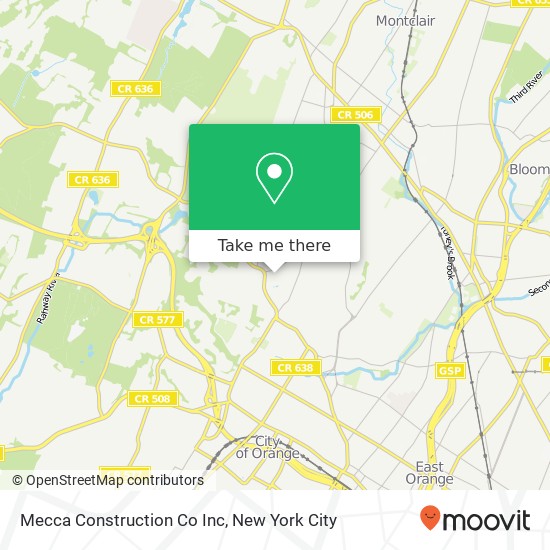 Mapa de Mecca Construction Co Inc