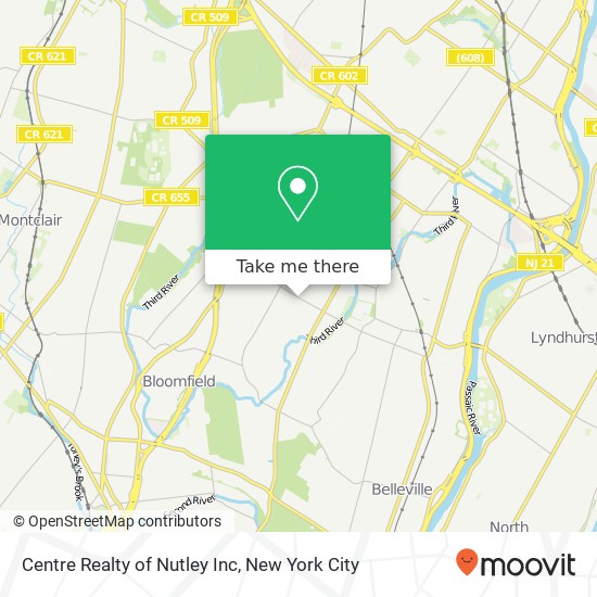 Centre Realty of Nutley Inc map