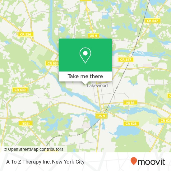 A To Z Therapy Inc map