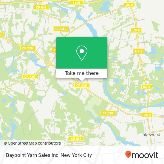 Baypoint Yarn Sales Inc map