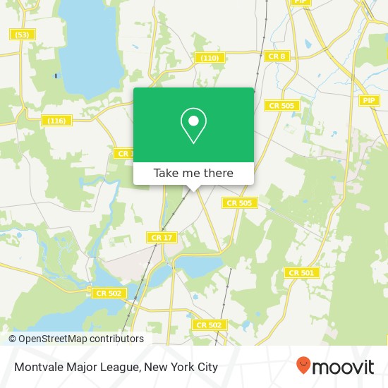 Montvale Major League map