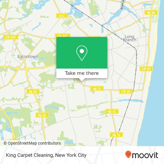 King Carpet Cleaning map
