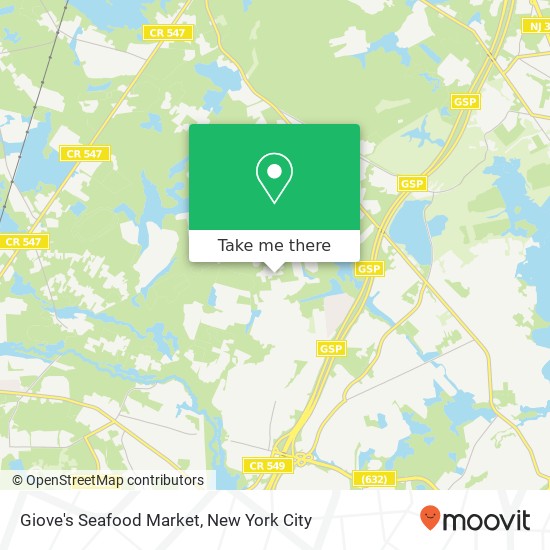 Giove's Seafood Market map