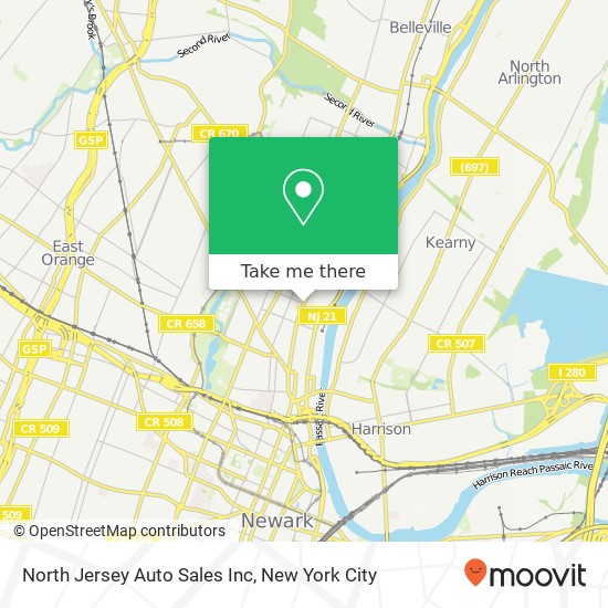 Mapa de North Jersey Auto Sales Inc