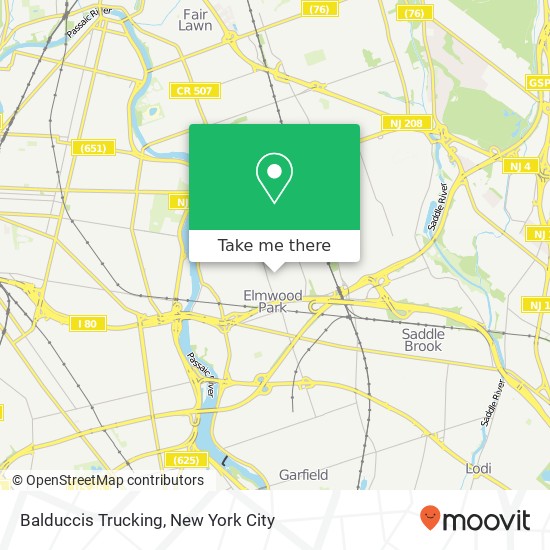 Balduccis Trucking map