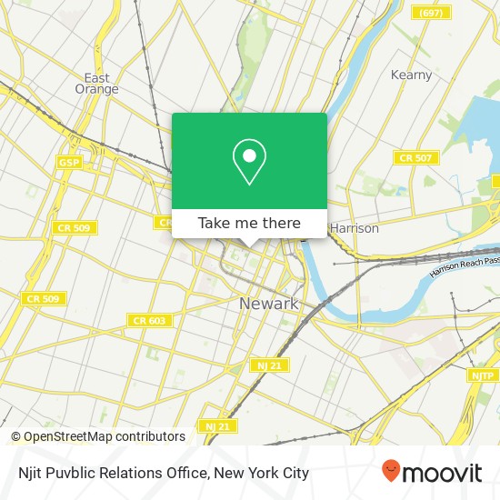 Njit Puvblic Relations Office map