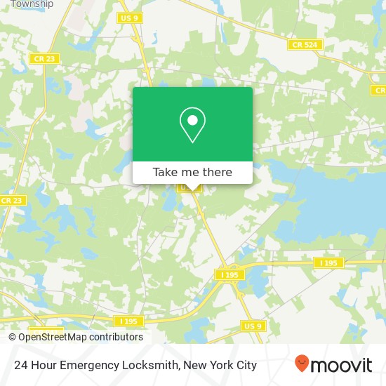 Mapa de 24 Hour Emergency Locksmith